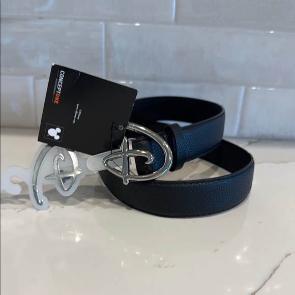 Disney Accessories - Black Disney-Inspired Belt with “D” Clasp